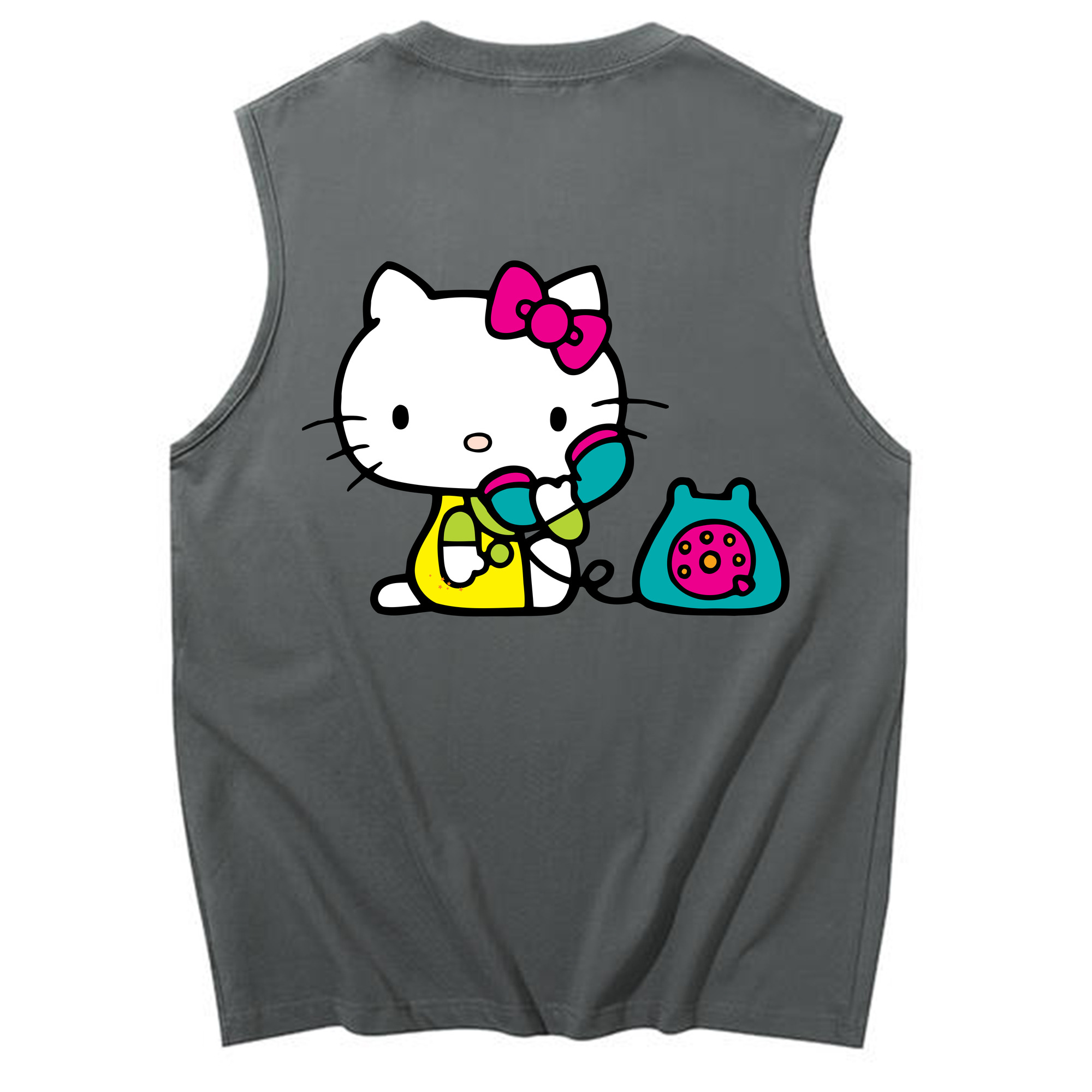 （画像用） Hello Kitty ハローキティ コットン100％タンクトップ（背面プリント）
